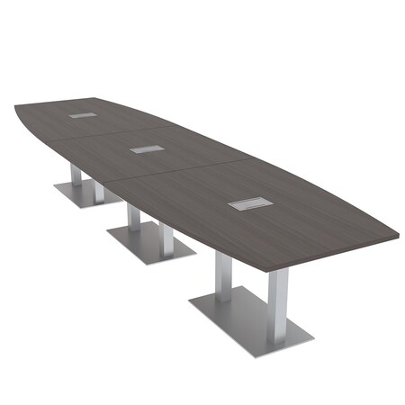 Skutchi Designs 45 in W, 165.75 in L, 29 in H, Engineered Wood Top, Brown HAR-BOT-46x168-DOU-ELEC-XD1025